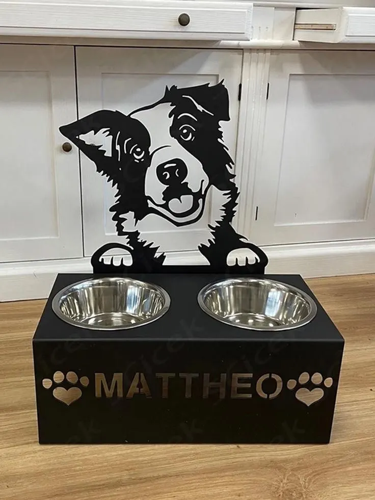 Support de gamelles personnalisé pour chien