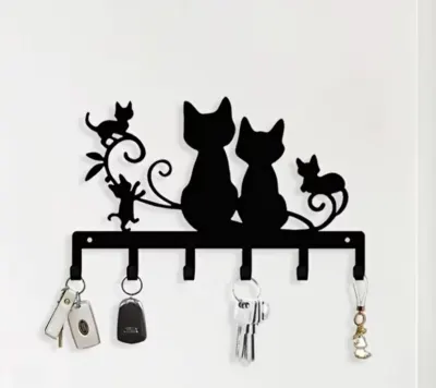 Porte-clés mural décoratif Chats