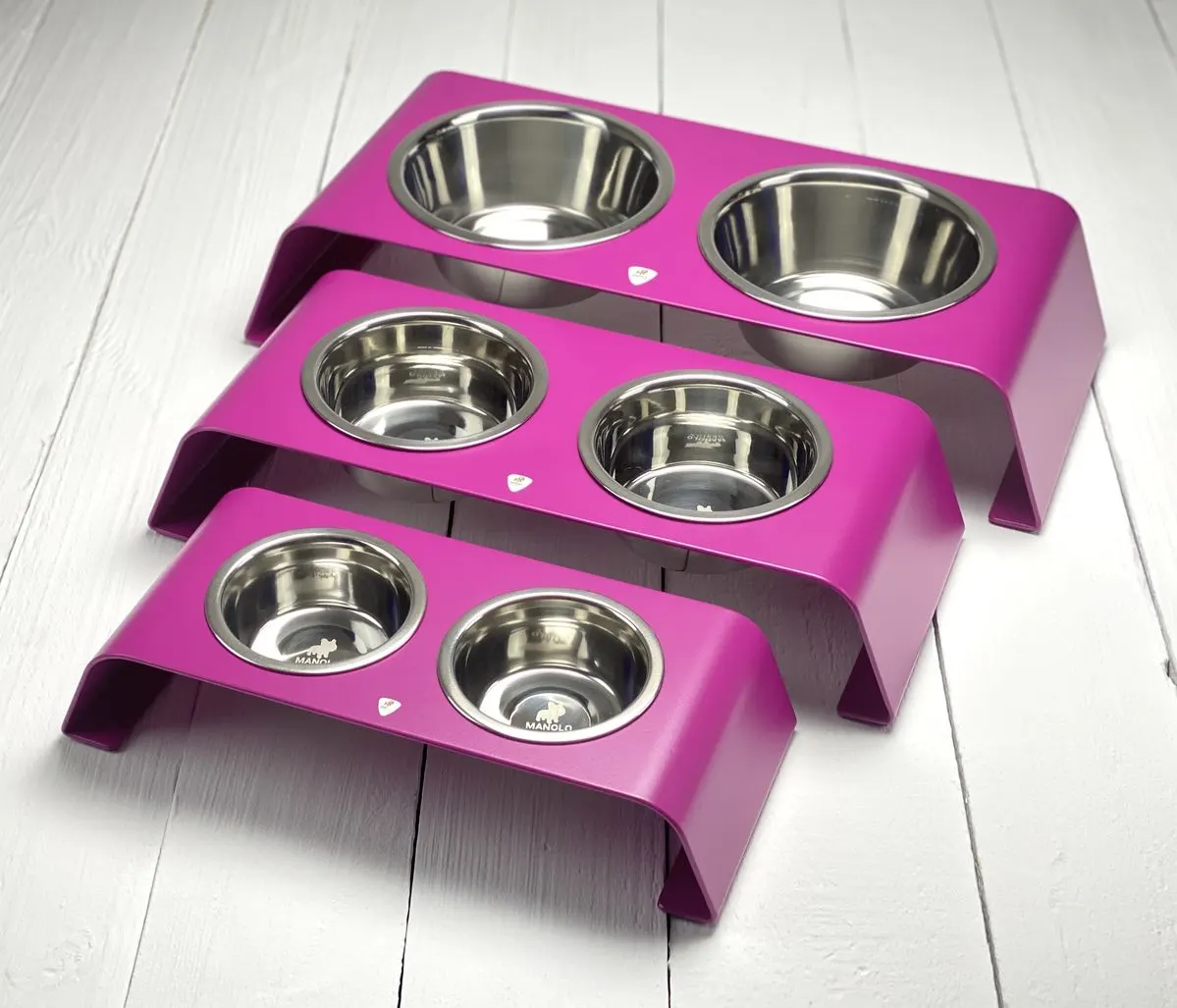 Soporte elevado doble para comederos