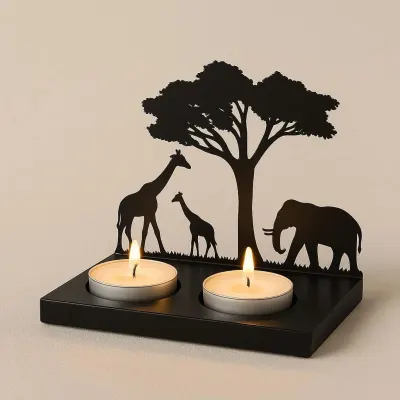 Safari Double Tealight Holder